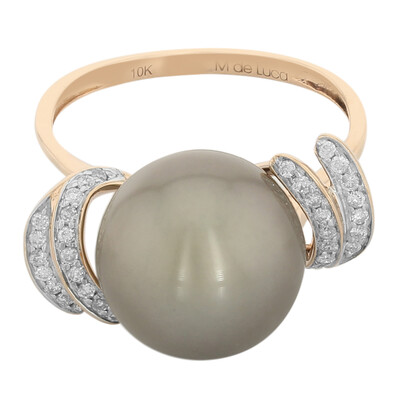 10K Tahitian Pearl Gold Ring (M de Luca)