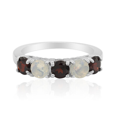 Garnet Silver Ring