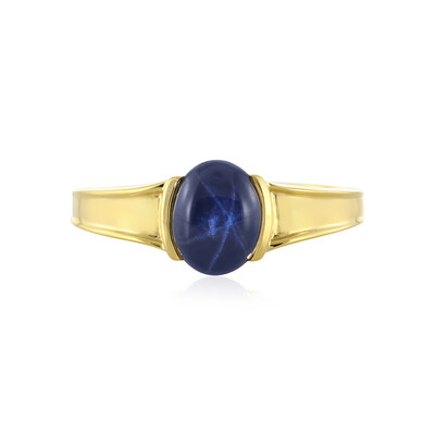Blue Star Sapphire Silver Ring