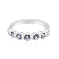 Unheated Tanzanite Silver Ring