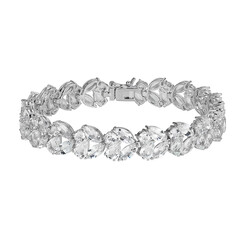 White Topaz Silver Bracelet(Adela Silber)