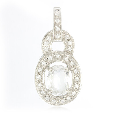 Cuprian Tourmaline Silver Pendant