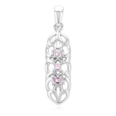 Ceylon Pink Sapphire Silver Pendant