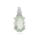 Green Amethyst Silver Pendant