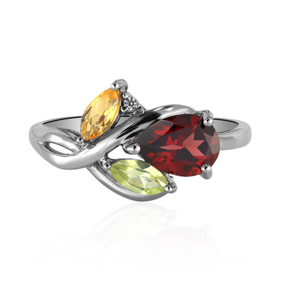 Mozambique Garnet Silver Ring