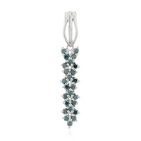 Fancy Diamond Silver Pendant