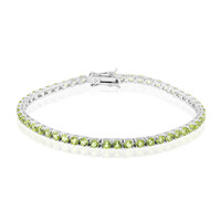 Burmese Peridot Silver Bracelet