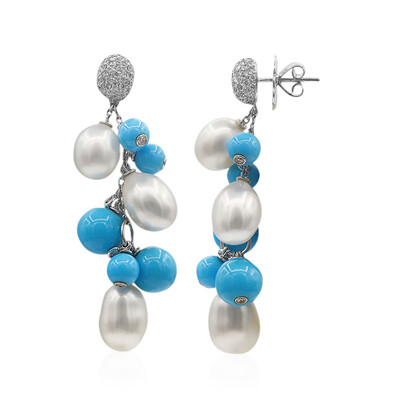 18K Turquoise Gold Earrings (Estée Collection)