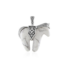 Howlite Silver Pendant (Desert Chic)
