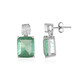 Green Fluorite Silver Earrings