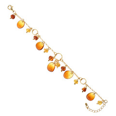 Sunrise Baltic Amber Silver Bracelet