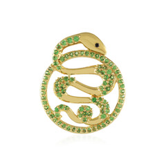 Tanzanian Tsavorite Silver Pendant