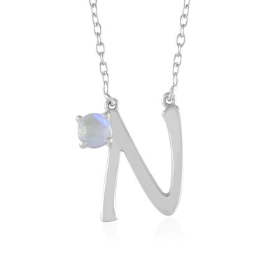 Rainbow Moonstone Silver Necklace