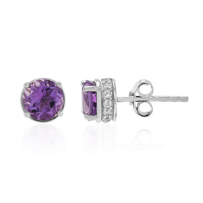 Amethyst Silver Earrings