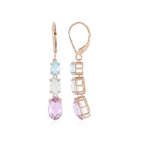 9K Rose de France Amethyst Gold Earrings (KM by Juwelo)