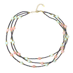 Golden Hematite Silver Necklace (Riya)