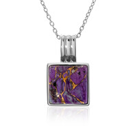 Kingman Purple Mojave Turquoise Silver Necklace