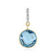 9K Swiss Blue Topaz Gold Pendant