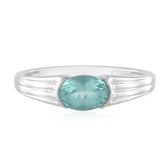 Blue Apatite Silver Ring