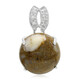 Dinosaur Bone Silver Pendant
