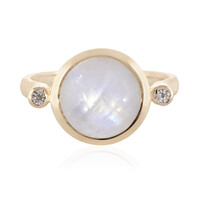 Rainbow Moonstone Silver Ring