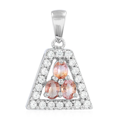 Padparadscha Sapphire Silver Pendant