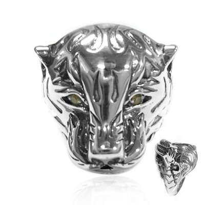 I2 Yellow Diamond Silver Ring