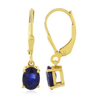 Madagascar Blue Sapphire Silver Earrings