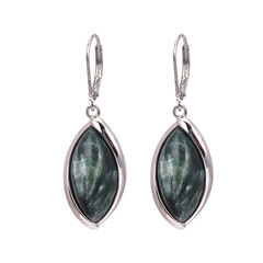 Seraphinite Silver Earrings