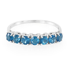 Royal Blue Apatite Silver Ring