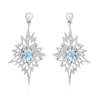 Sky Blue Topaz Silver Earrings