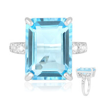 Sky Blue Topaz Silver Ring