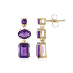 Zambian Amethyst Silver Earrings
