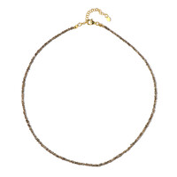 Champagne Diamond Silver Necklace