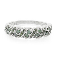 Fancy Diamond Silver Ring
