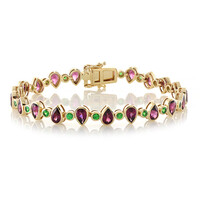 9K Rhodolite Gold Bracelet (Adela Gold)