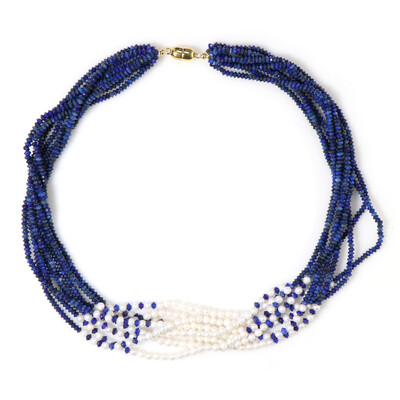 Lapis Lazuli Silver Necklace (Riya)