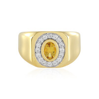 Yellow Beryl Silver Ring
