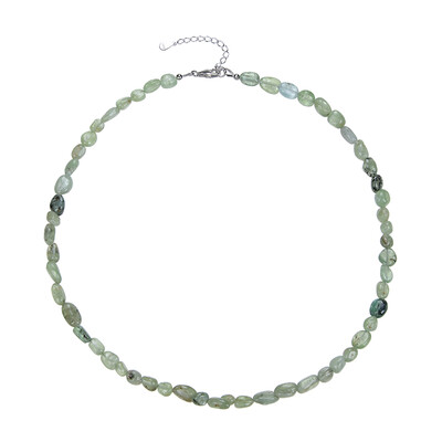 Green Kyanite Silver Necklace