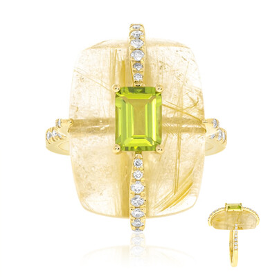 14K Dashihe Peridot Gold Ring (CIRARI)