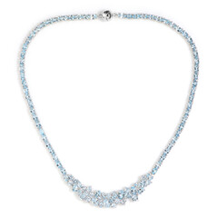 Sky Blue Topaz Silver Necklace