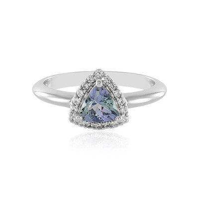 Unheated Tanzanite Silver Ring