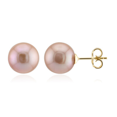 Purple Ming Pearl Silver Earrings (TPC)