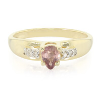 10K Unheated Padparadscha Sapphire Gold Ring