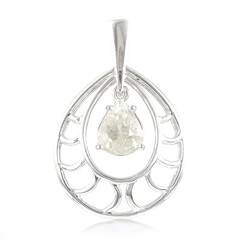 Cuprian Tourmaline Silver Pendant