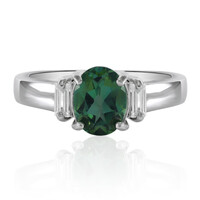 Butterfly Green Topaz Silver Ring