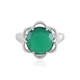 Green Onyx Silver Ring (Adela Silber)