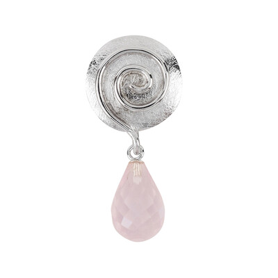 Rose Quartz Silver Pendant