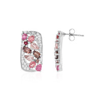 Pink Tourmaline Silver Earrings