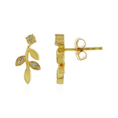 I4 (J) Diamond Silver Earrings